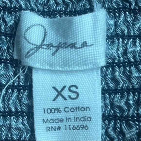 Japna Denim Y2K Coquette Casual Lightweight Dress w/ Pockets Sz XS Ribbed Back - Picture 4 of 6